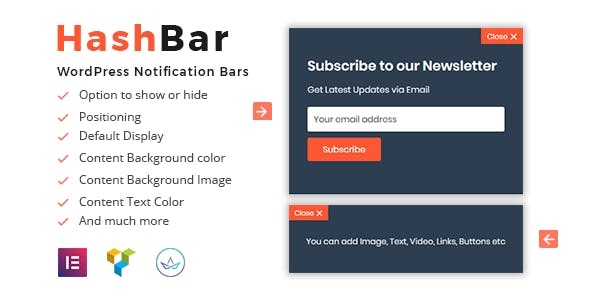 HashBar Pro v1.3.4 – WordPress 通知栏插件