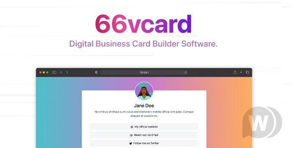 66vcard v24.0.0 – 数字名片生成器 (SAAS)