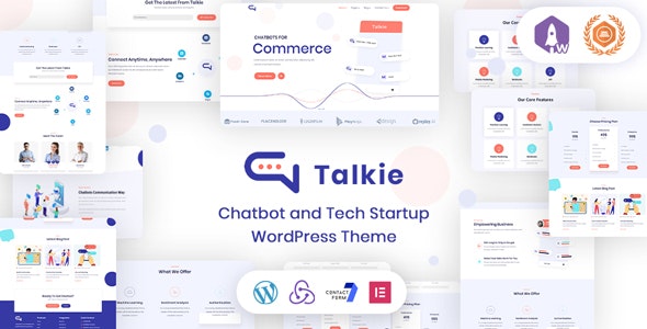 Talkie v1.1.5 – 聊天机器人和科技创业 WordPress 主题