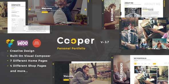 Cooper v5.3 – WordPress 创意响应式个人作品集主题