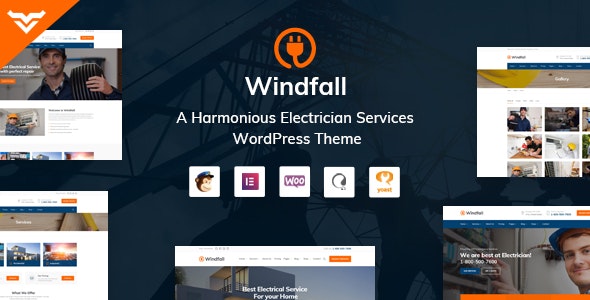 Windfall v1.6.0 – WordPress电气服务公司主题