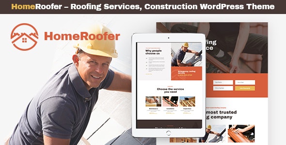 HomeRoofer v1.0.6 – Roofing Company Services & Construction WordPress Theme