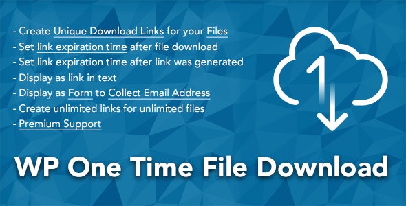 WP One Time File Download v2.6.4 – WordPress文件下载插件