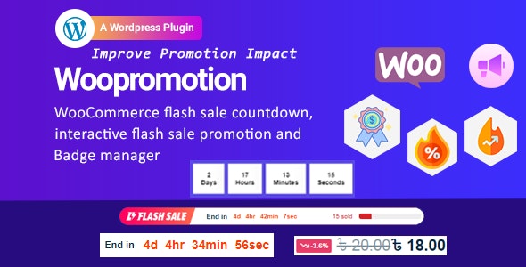 Woopromotion v1.0.5 – WooCommerce product promotion sale countdown and Badge Manager