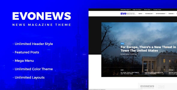 Evonews v2.0 – WordPress 新闻/杂志主题