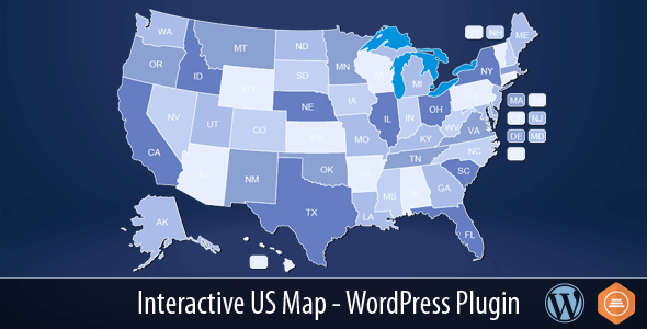 Interactive US Map v2.7 – WordPress 交互式美国地图插件