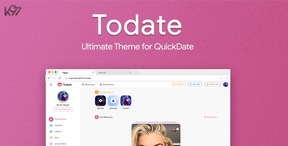 Todate v1.6.1 – 终极 QuickDate 主题