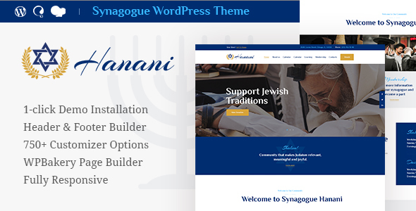 Hanani v1.2.3 –  WordPress 教堂主题