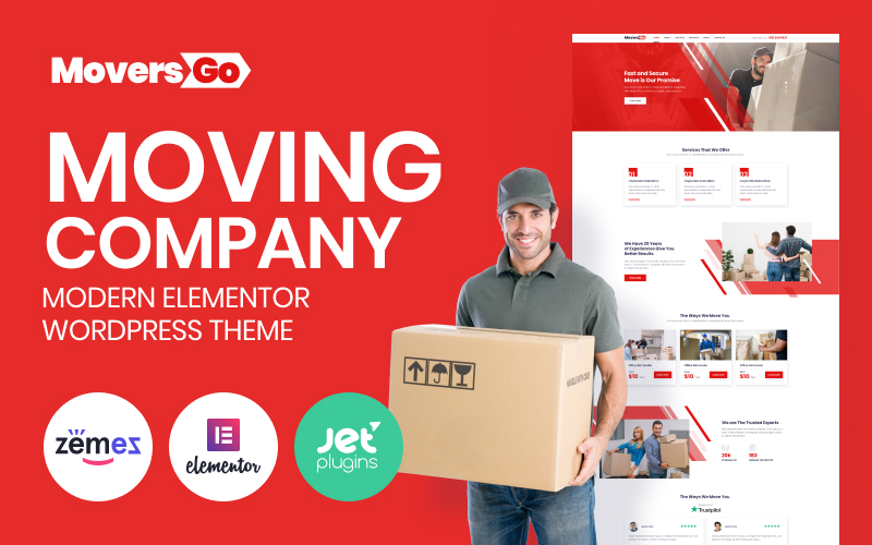 MoversGo V1.0.1 – Moving Company Modern WordPress Elementor Theme