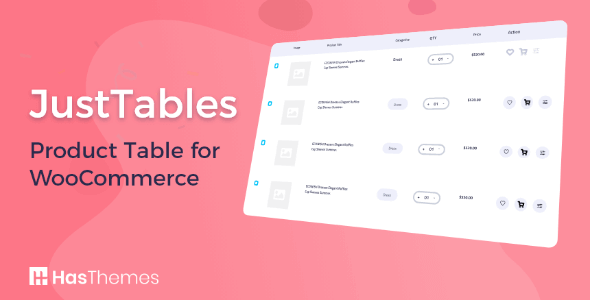 JustTables Pro v1.4.5（已汉化） – WooCommerce Product Table