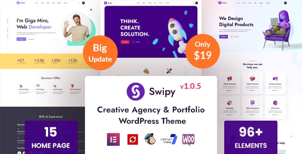 Swipy v1.0.4 – 创意机构 WordPress 主题