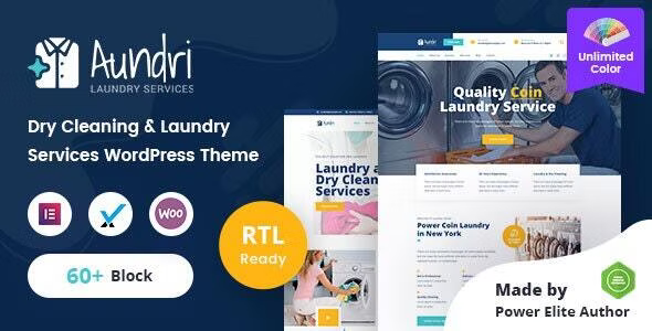 Aundri v3.0.0 – 干洗服务 WordPress 主题 + RTL