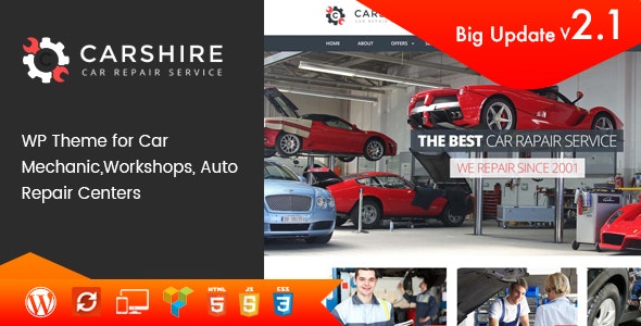 Car Shire v3.3 – WordPress汽车机械和维修主题