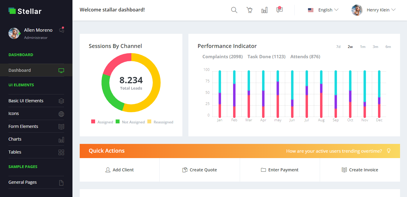 Stellar v2.0.0 – Admin Dashboard