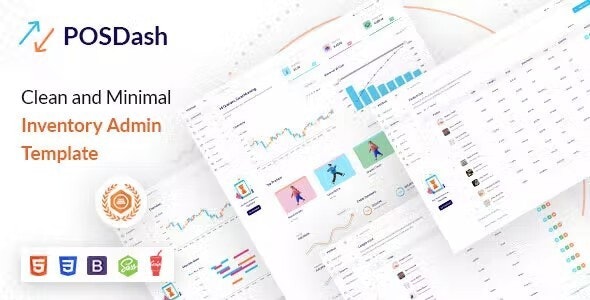 POSDash v2.0.0 – VueJS, HTML Inventory Admin Template