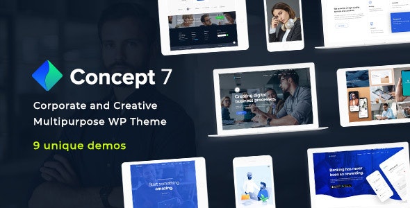 Concept Seven v1.21 – 响应式多用途 WordPress 主题