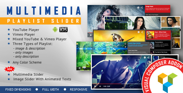 Multimedia Playlist Slider for WPBakery Page Builder v2.1 – Visual Composer Addon