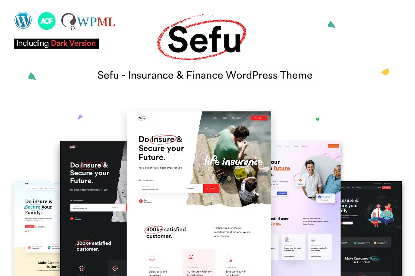 Sefu v1.0 – WordPress 保险与金融主题