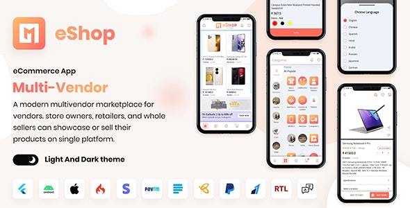 eShop v2.9.3 – Multi Vendor eCommerce App & eCommerce Vendor Marketplace Flutter App