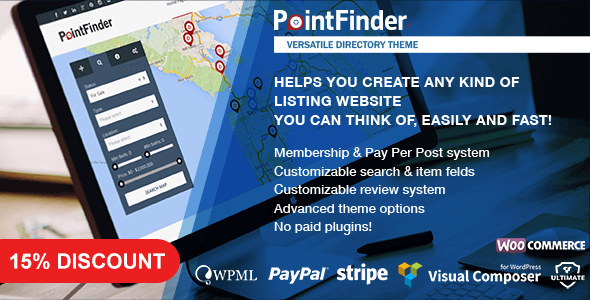 PointFinder v2.2.6 –  WordPress 目录和列出主题