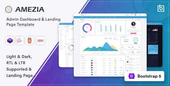 Amezia v3.0 – Bootstrap 5 管理和仪表板模板