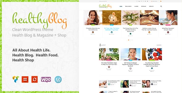 Healthy Living v1.2.6 – 带有在线商店 WordPress 主题的博客