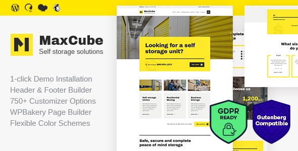 MaxCube v1.1.8 – Self Storage Business WordPress Theme