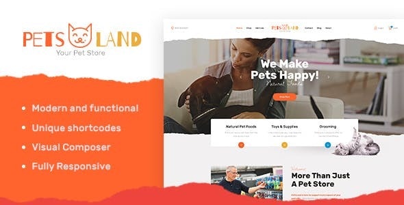 Pets Land v1.2.6 – 家畜商店和兽医 WordPress 主题