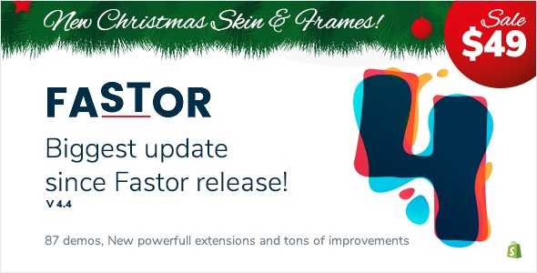 Fastor v5.2.2 – 多用途 Shopify 部分主题