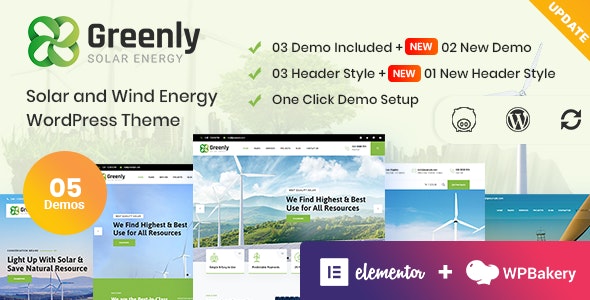 Greenly v6.0 – 生态与太阳能 WordPress 主题