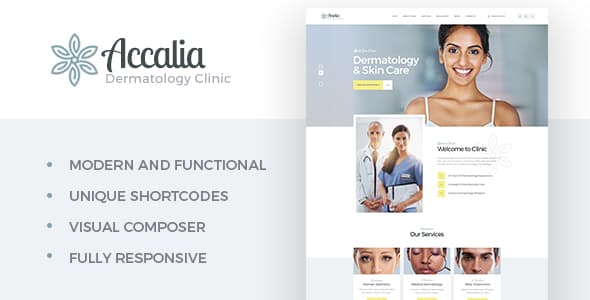 Accalia v1.4.1 – WordPress 皮肤科诊所主题