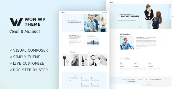 WON v1.2.2 – Creative Minimal WordPress 主题