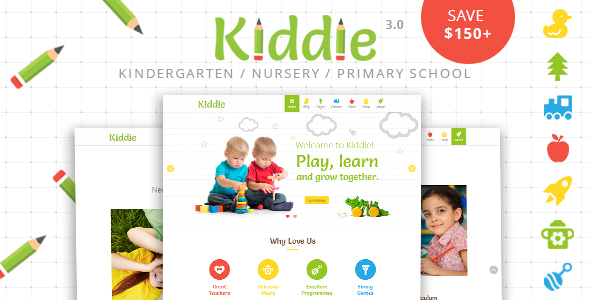 Kiddie v4.1.16 – WordPress 幼儿园主题