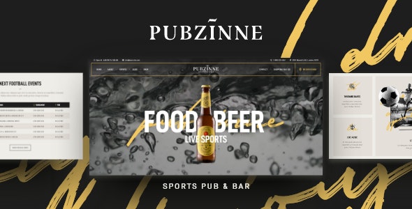 Pubzinne v1.0.4 – 体育酒吧 WordPress 主题