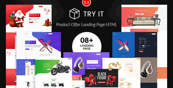 Tryit v1.3 – 产品报价登陆页面 HTML 模板