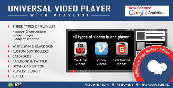 Universal Video Player for WPBakery Page Builder v3.1.1