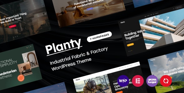 Planty v1.18 – WordPress 工业面料和工厂主题