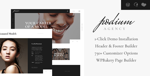 Podium v1.1.7 – Model Agency WordPress Theme