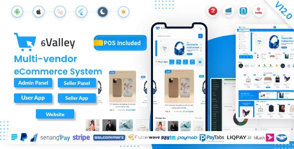 6valley Multi-Vendor E-commerce v14.7（已汉化） – 完整的电子商务移动应用程序、Web、卖家和管理面板