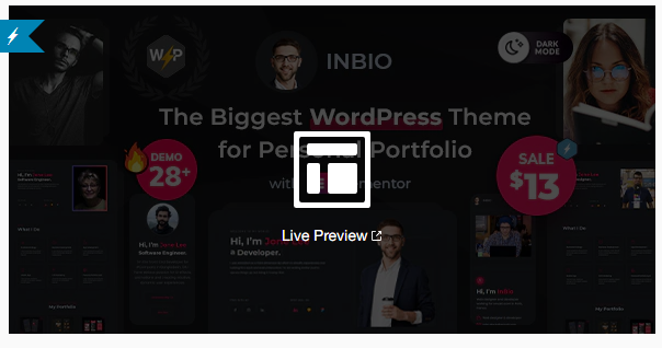 InBio v2.3.0 – WordPress 个人作品集/简历主题