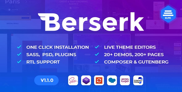 Berserk v1.2.5 – 商业组合博客企业电子商务商店 WordPress 主题