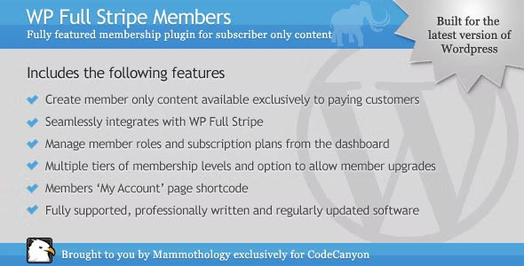 WP Full Stripe Members v1.9.2 – WP Full Stripe的附加组件