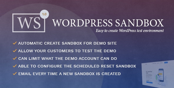 WordPress Sandbox v1.0.3 – 轻松创建测试环境