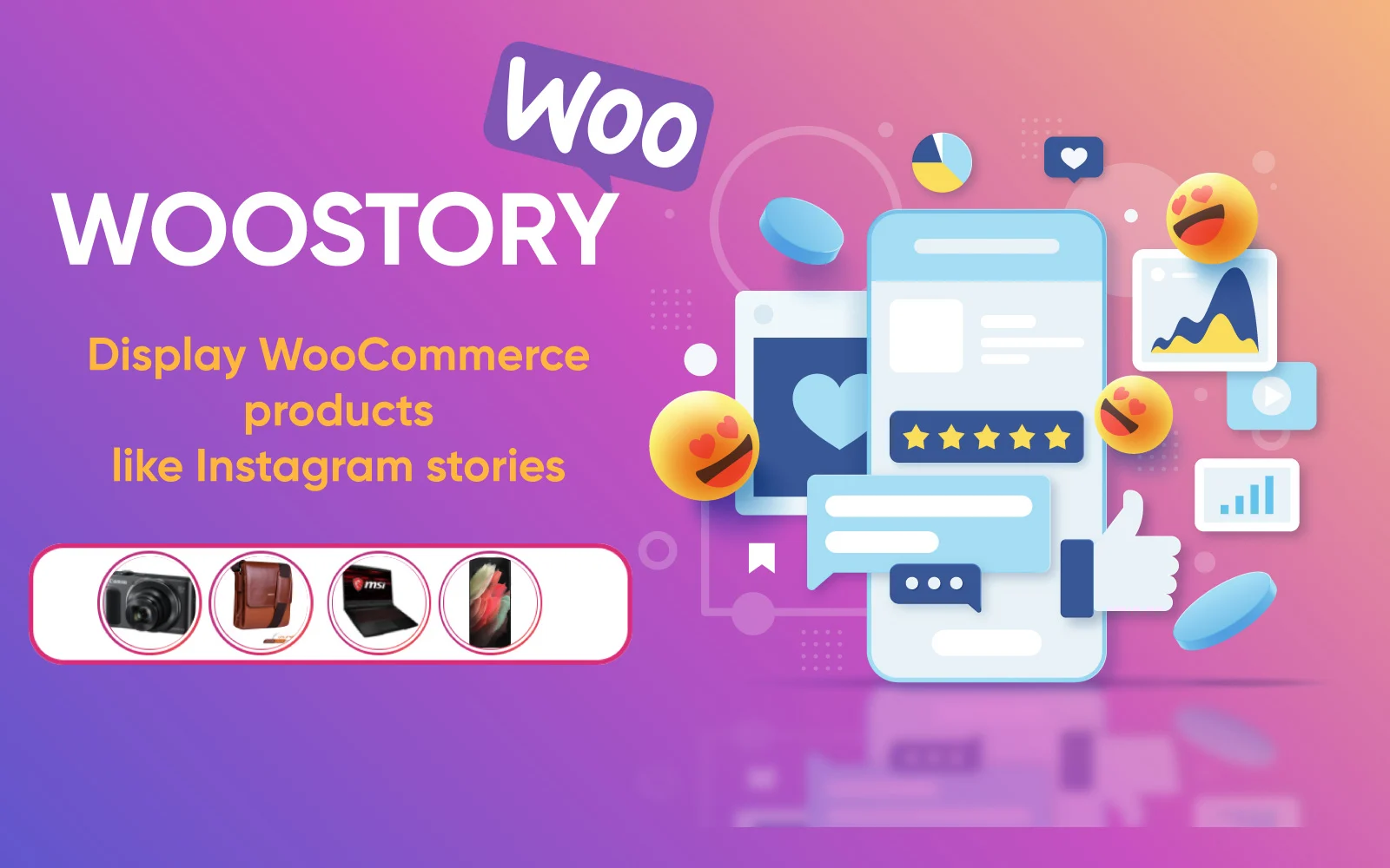 WOOSTORY v1.0.0 – 类似 Instagram 的 WooCommerce 产品故事 WordPress 插件