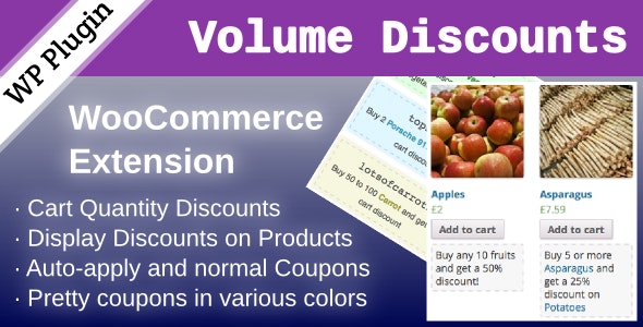 WooCommerce Volume Discount Coupons v1.7.0破解版（已汉化）