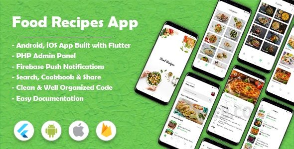 Food Recipes Flutter App (Android & iOS) v1.7