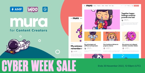 Mura v1.6 – WordPress Theme for Content Creators