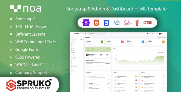 NOA – Bootstrap 5 Admin & Dashboard Template 21 July 2022