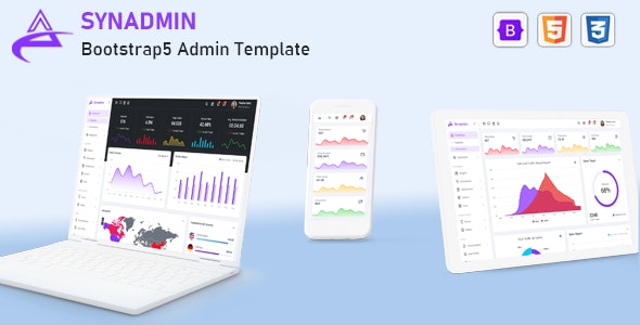 Synadmin v 23-NOV-2021 – Bootstrap 5 Admin Template