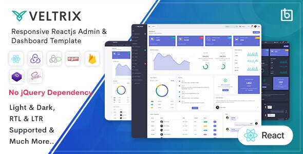 Veltrix v1.0.0 – React Js Admin & Dashboard Template